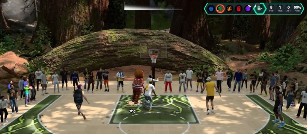 NBA 2K27 Gameplay Tips Guide NBA 2K27 Park gameplay with crowd and forest court